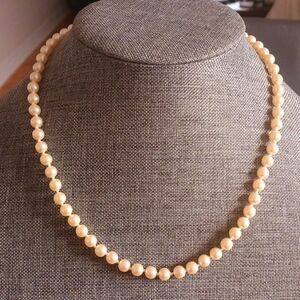 Vintage Knotted Faux Cream Pearls - Pre-loved (19")